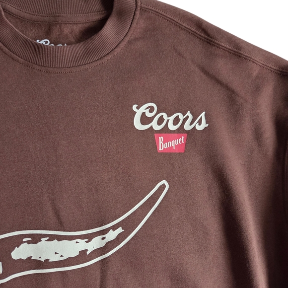 Coors Rodeo Longhorn Brown Swestshirt NEW Small - Picture 2 of 8